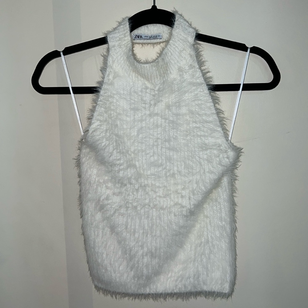 Zara cream halter top M